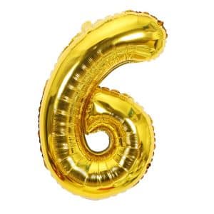 Ballon chiffre 6 ans