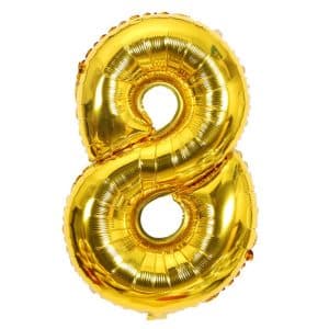 Ballon chiffre 8 ans