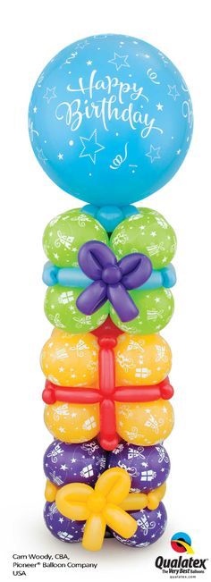 Sur Pinterest Happy Birthday balloon column | Accro-Jeux