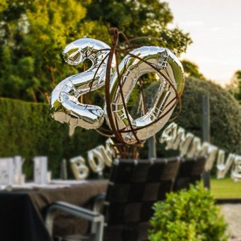 Sur Pinterest Ballon chiffre argent pas cher pour une fête d'anniversaire | Accro-Jeux