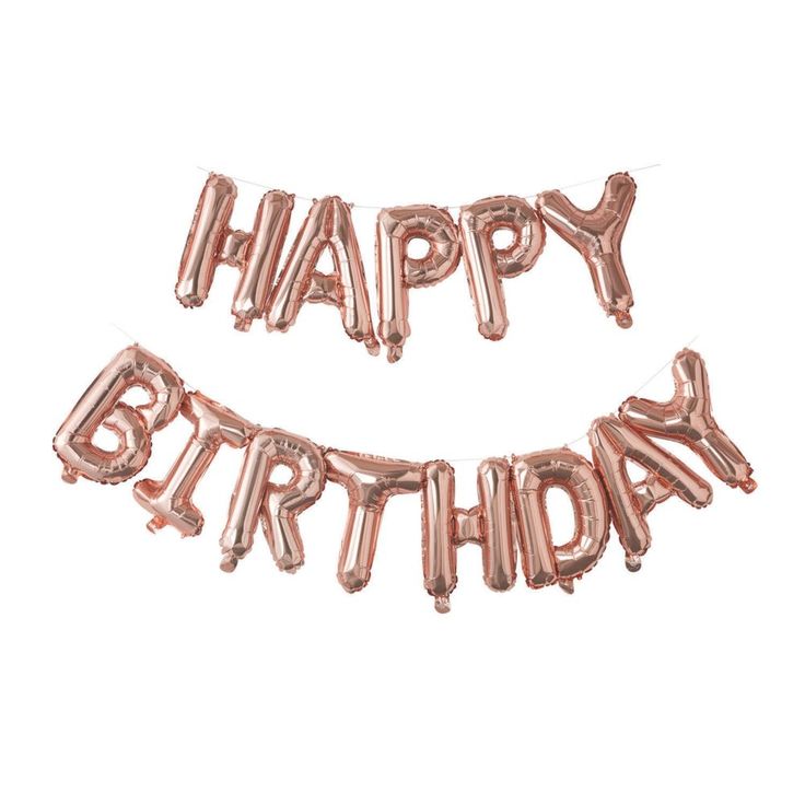 Sur Pinterest Ginger Ray Happy Birthday Rose Gold Mylar Balloon Bunting | Accro-Jeux
