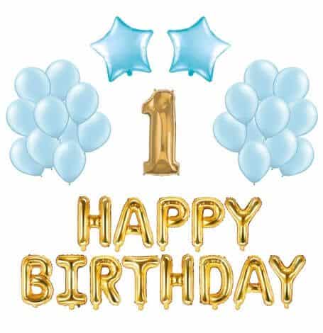 Sur Pinterest Ce kit Ballons Anniversaire Bleu & Or est la décoration parfaite pour | Accro-Jeux