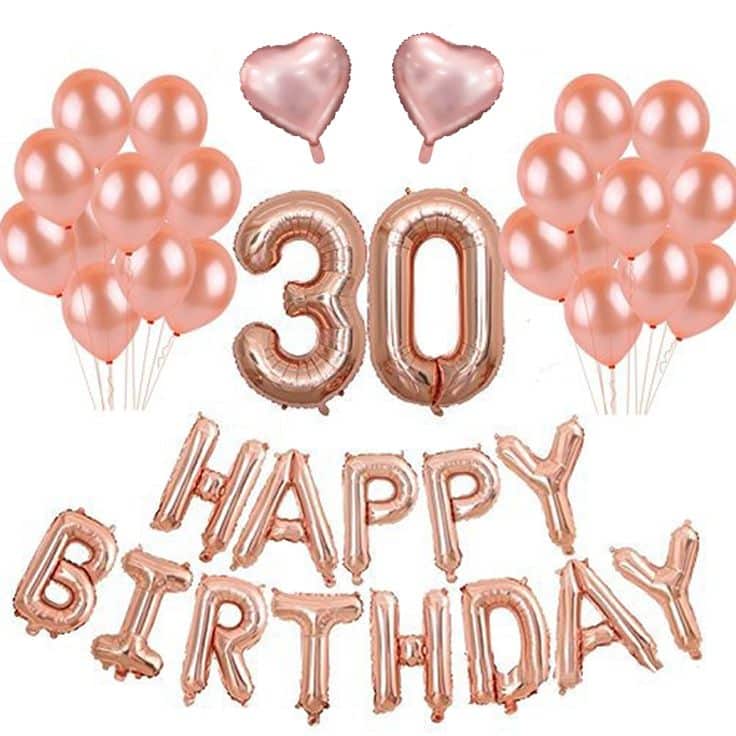 Sur Pinterest Kit Anniversaire Ballons Rose Gold 30 ans | Hollyparty.com | Accro-Jeux