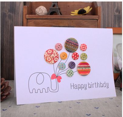 Sur Pinterest Ballon elephant handmade button birthday card creative invitation card | Accro-Jeux