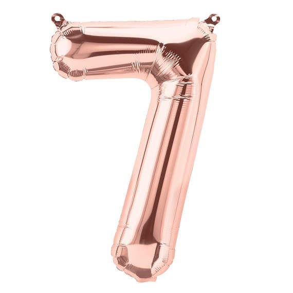 Sur Pinterest Rose Gold Number 7 Balloons, Small, 13.5" Balloon Anniversary Birthday | Accro-Jeux