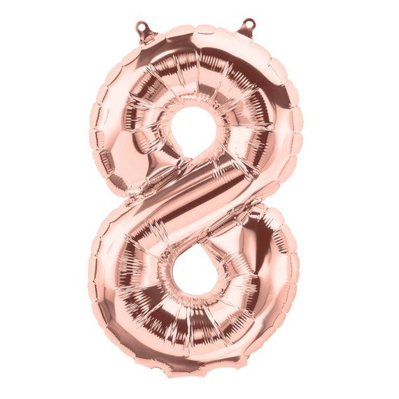 Sur Pinterest Rose Gold Number 8 Balloons, Small, 13.5" Balloon Anniversary Birthday | Accro-Jeux