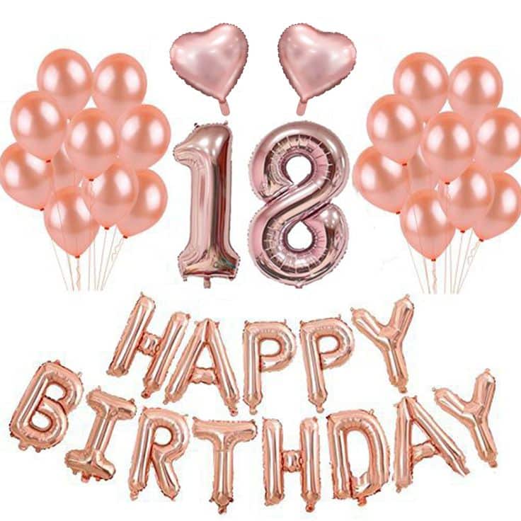 Sur Pinterest Kit Anniversaire 18 ans Ballons Rose Gold | Hollyparty.com | Accro-Jeux