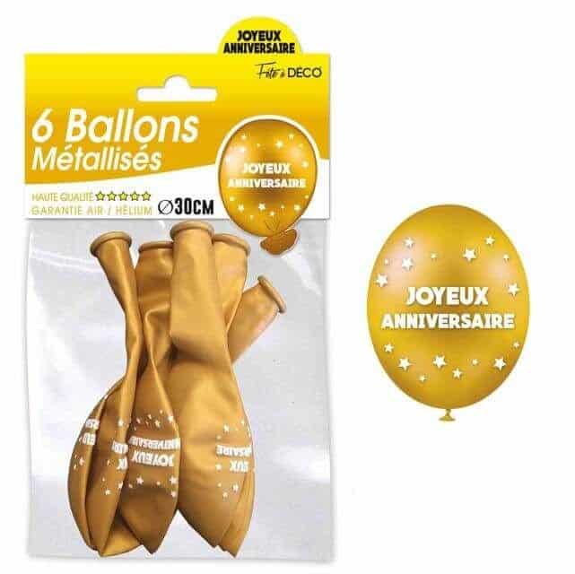 Sur Pinterest Ballon métallisé anniversaire or (x6) REF/BAL00OR | Accro-Jeux