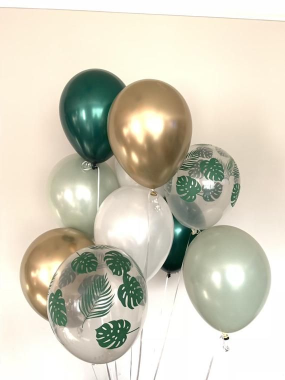 Sur Pinterest Sage Green Balloons Tropical Wedding Decor Green and Gold | Etsy | Accro-Jeux