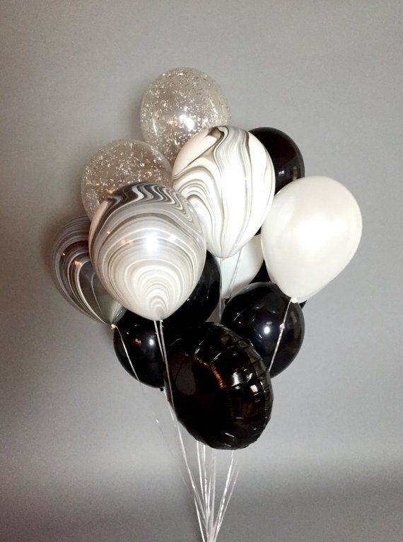 Sur Pinterest Géant noir et blanc ballon Bouquet | Confettis ballons | Noir et blanc | Accro-Jeux