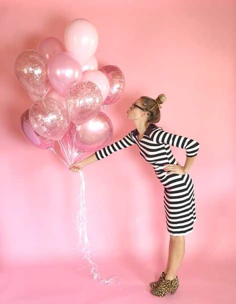 Sur Pinterest Pink Balloon Bouquet with Glitter Confetti Balloons | Giant Pink | Accro-Jeux