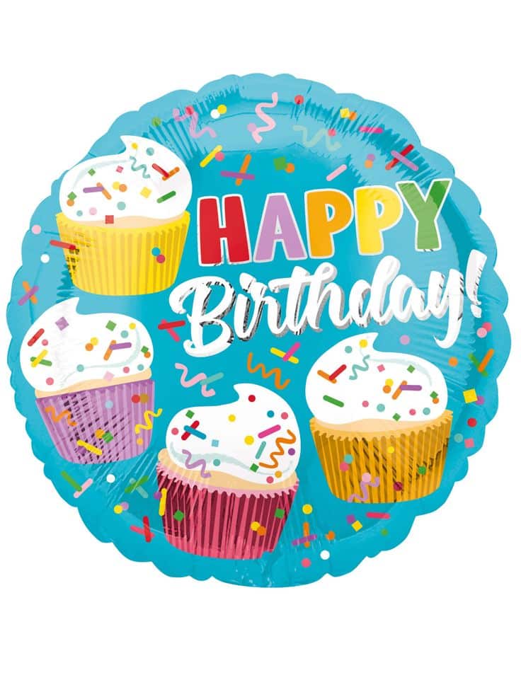 Sur Pinterest Ballon aluminium Happy Birthday cupcakes 43 cm | Accro-Jeux