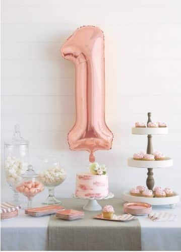 Sur Pinterest Ballon aluminium rose gold chiffre 1 86,3 cm | Accro-Jeux