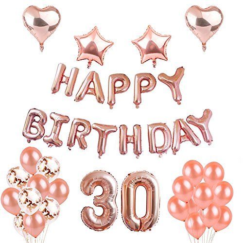 Sur Pinterest Weimi 30 Ans Anniversaire Décorations Or Rose pour Filles Ballon | Accro-Jeux