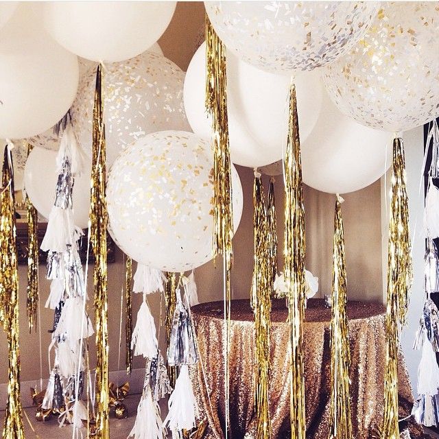Sur Pinterest Regram @wettermeow sparkly balloons and tassels beautiful! | Accro-Jeux