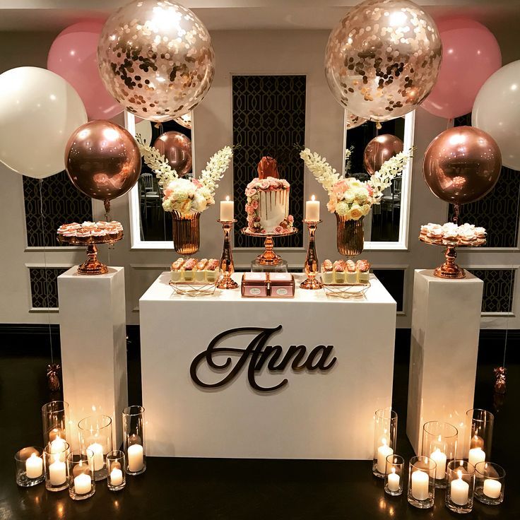 Sur Pinterest A stunning pink and rose gold set up for the equally stunning Anna | Accro-Jeux