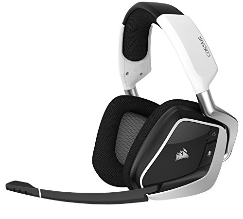 Casque de jeu sans fil CORSAIR VOID PRO RGB - Écouteurs Dolby 7.1 Surround Sound pour PC - Pilotes Discord - 50mm - Blanc (renouvelé)