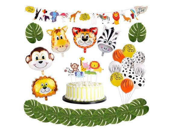 Sur Pinterest Animal Decorations Safari Party Supplies - Jungle Theme Party Supplies | Accro-Jeux