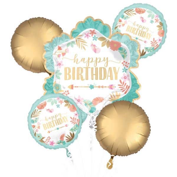 Sur Pinterest Boho Girl Birthday Balloon Bouquet 5pc | Accro-Jeux