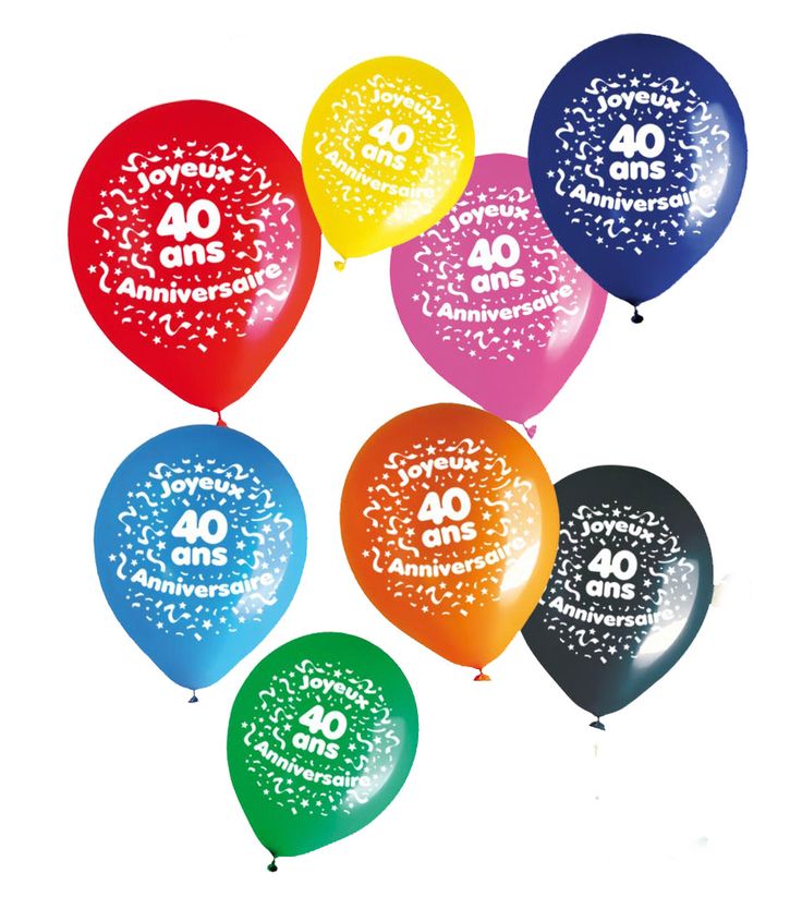 Sur Pinterest Sachet 8 ballons 40 ans | Accro-Jeux