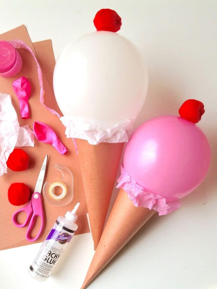 Sur Pinterest Lindsay Ann Bakes: {VIDEO) DIY Ice Cream Cone Balloons for Birthday | Accro-Jeux