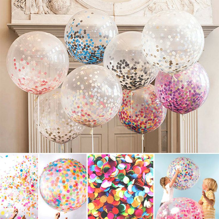 Sur Pinterest 5PCS 12" Balão Confete Colorido Aniversário, Festa de Casamento | Accro-Jeux