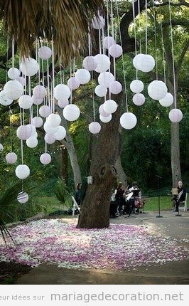 Sur Pinterest Ballons en rose et blanc pendus d'un arbre | Accro-Jeux