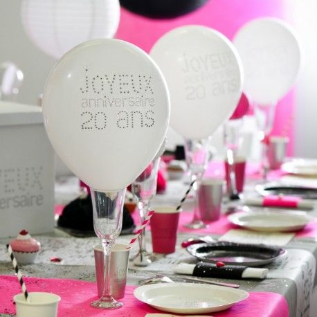 Sur Pinterest 8 Ballons Anniversaire 20 ans | Accro-Jeux