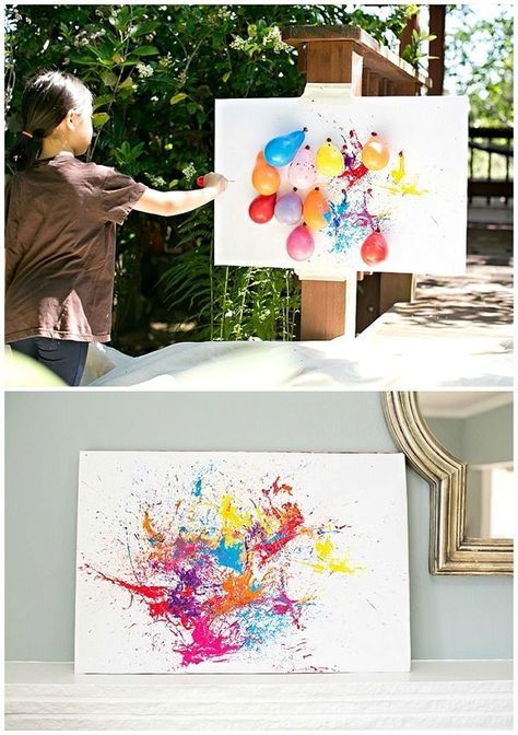 Sur Pinterest BALLOON DART PAINTING WITH KIDS | Accro-Jeux