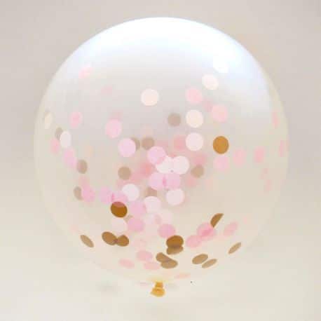 Sur Pinterest 3 ballons confettis rose doré | Accro-Jeux