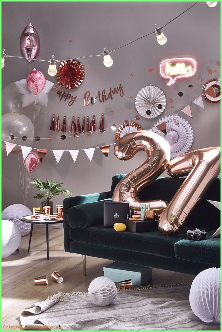 Sur Pinterest idée cadeau anniversaire 2024 - Décoration anniversaire or rose : | Accro-Jeux