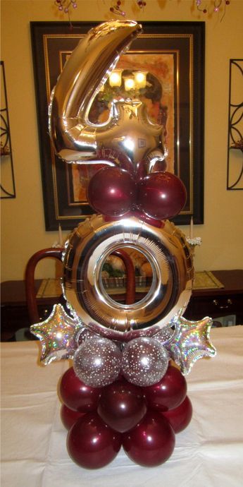 Sur Pinterest Elegant balloon centerpiece in gold, burgundy and silver. Great | Accro-Jeux