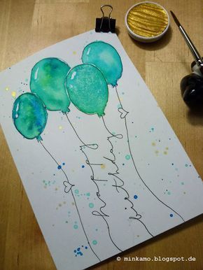 Sur Pinterest Birthday Card / Birthday Card / watercolor / watercolor | Accro-Jeux