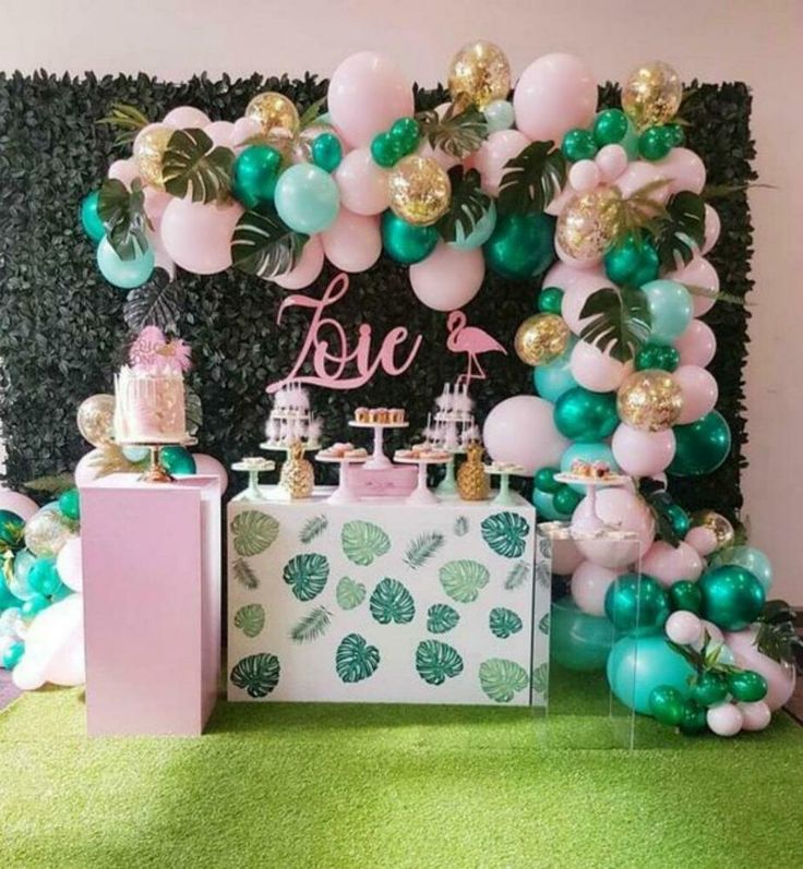 Sur Pinterest Beautiful Pink & Mint Rose Gold Confetti Balloon Garland Kit-Party | Accro-Jeux
