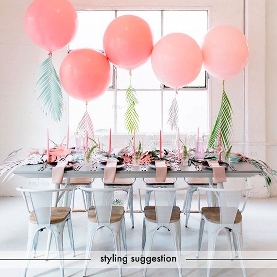 Sur Pinterest 36" Pink Heart Balloon with Tassel Tail | Jumbo Pink Balloon | HUGE | Accro-Jeux