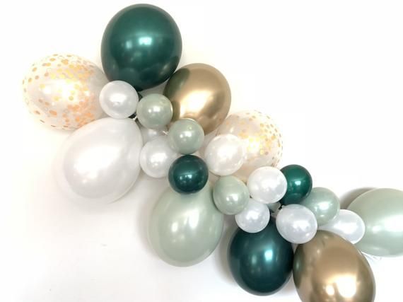 Sur Pinterest Sage Green Balloon Garland Green and White Bridal Shower | Etsy | Accro-Jeux