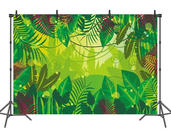 Sur Pinterest Jungle Birthday Backdrop Safari Tropical Natural Rainforest Baby | Accro-Jeux