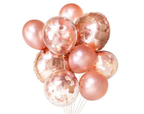 Sur Pinterest Rose Gold Balloons ( Balloon Bouquet Bundle with Confetti Balloons ) - | Accro-Jeux
