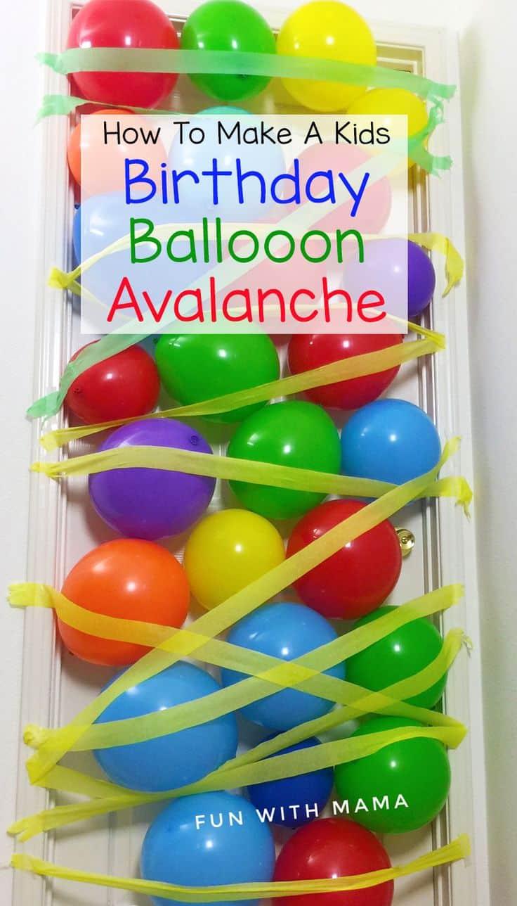 Sur Pinterest How to Make A Kids Birthday Balloon Avalanche | Accro-Jeux