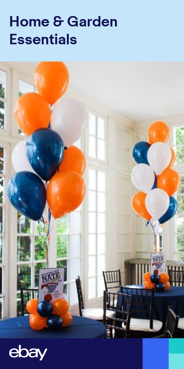 Sur Pinterest 12 Blue Orange White Mix PearlMetallic Balloons Birthday Wedding | Accro-Jeux