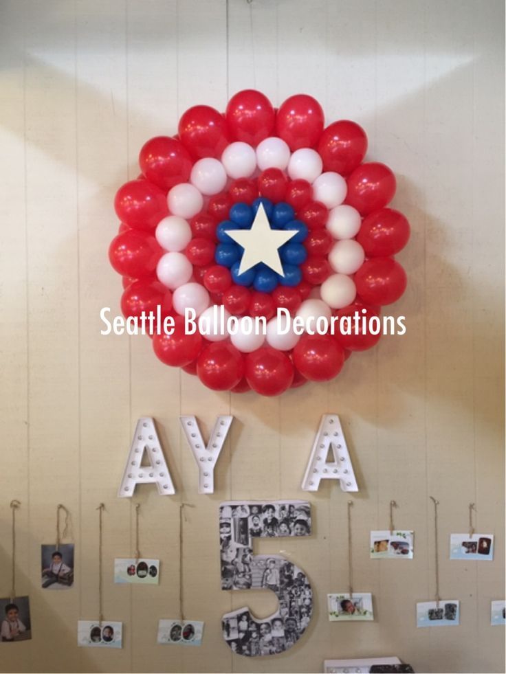 Sur Pinterest Superhero fancy dress party. Captain America shield balloon | Accro-Jeux