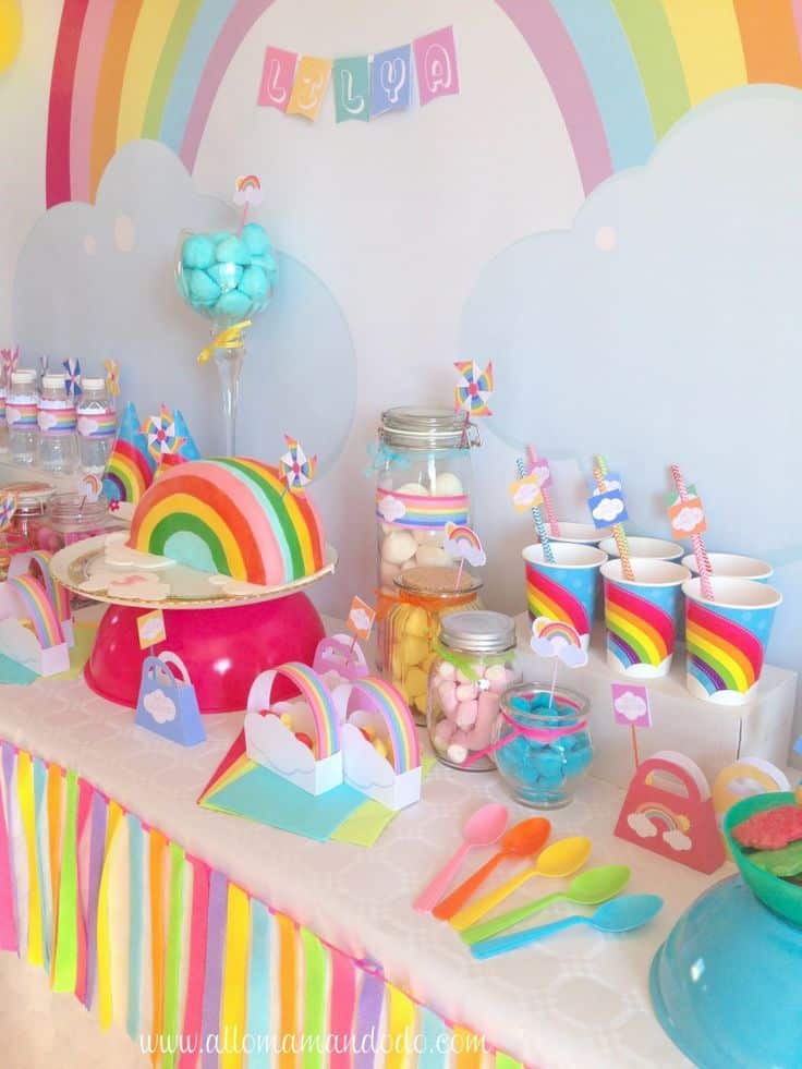 Sur Pinterest La Sweet Table Déco d'anniversaire "Arc-en-Ciel": Les photos | Accro-Jeux