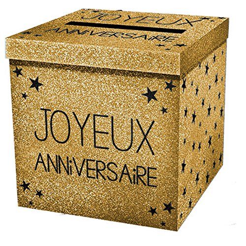 Sur Pinterest Urne pailletée 'Joyeux Anniversaire' - Doré Générique | Accro-Jeux