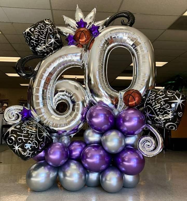 Sur Pinterest Change 60 to 40 and purple to turquoise perfect for my party. | Accro-Jeux