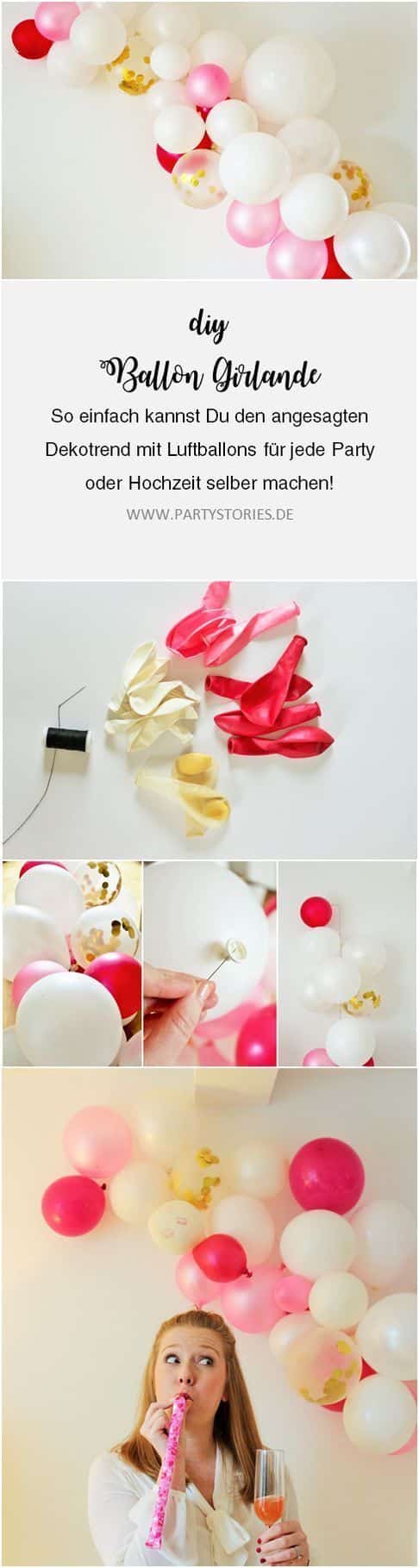 Sur Pinterest Anleitung: Moderne Luftballons einfach selbst girlanden - #Ballon | Accro-Jeux