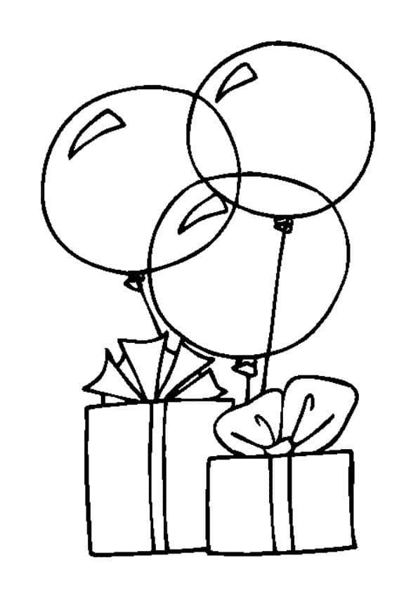 Sur Pinterest Coloriage Ballons et Cadeaux d'anniversaire Hugolescargot.com | Accro-Jeux