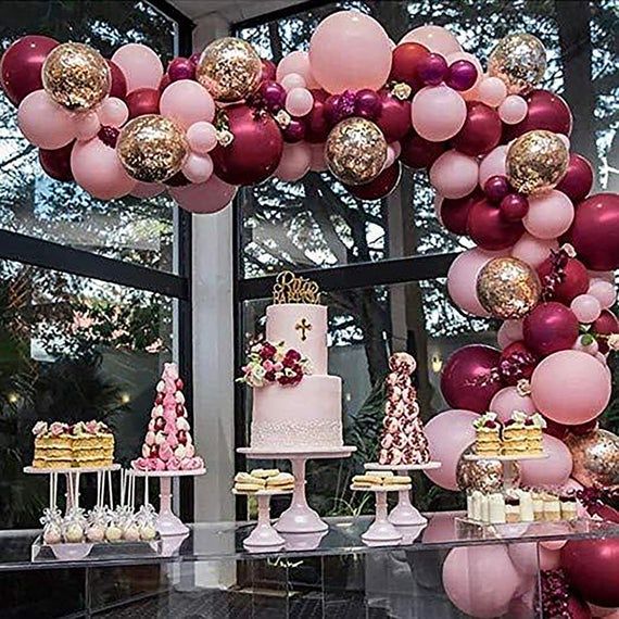 Sur Pinterest Burgundy Red Balloon Garland Kit, Balloon Arch Kit with Tool, Party | Accro-Jeux