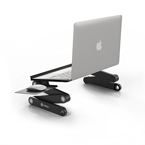 Support pour ordinateur portable réglable Pwr pour le lit et le canapé, panneau amovible pour souris, bureau ergonomique à plateau-lit
