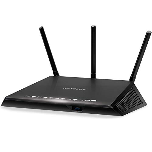 NETGEAR Routeur WiFi intelligent Nighthawk (R6700) - Vitesse sans fil AC1750 (jusqu'à 1750 Mbps) | Jusqu'à 1500 pieds carrés de couverture et 25 appareils | 4 ports Ethernet 1G et 1 x USB 3.0 | Sécurité blindée