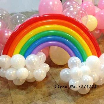 Sur Pinterest Cool mode de rainbow coloré long ballons 16 pcs + nuage blanc ballons | Accro-Jeux
